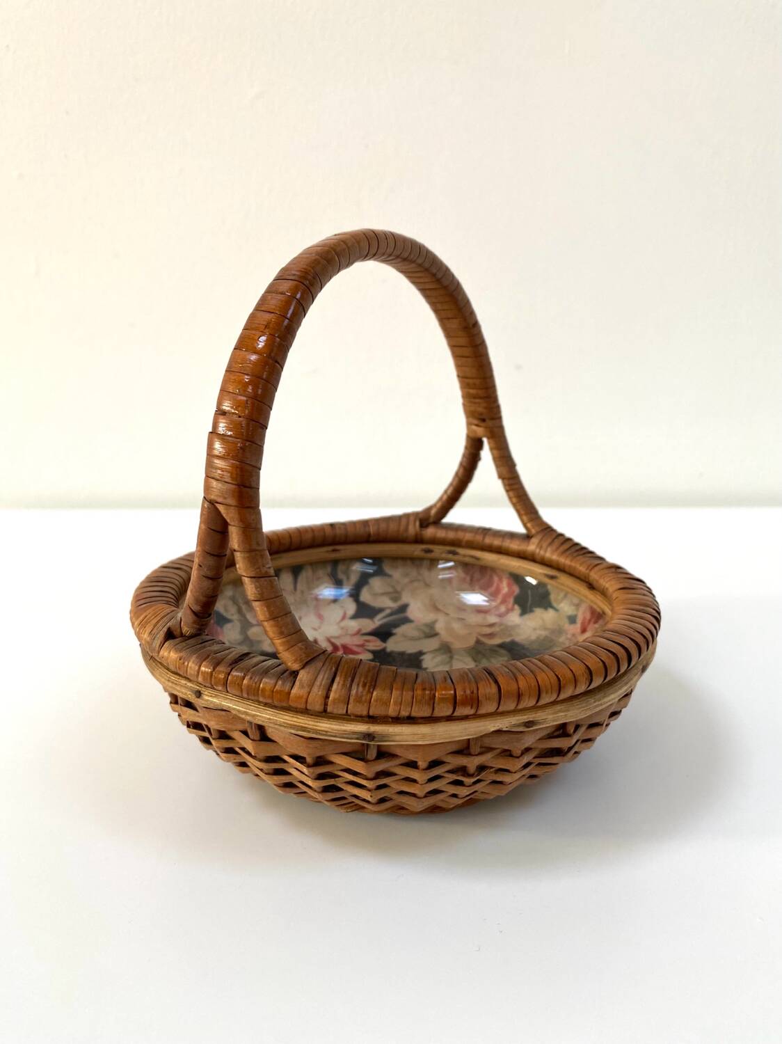 Rattan storage basket from the 50s/60s