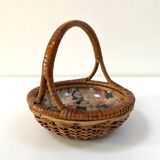 Rattan storage basket from the 50s/60s