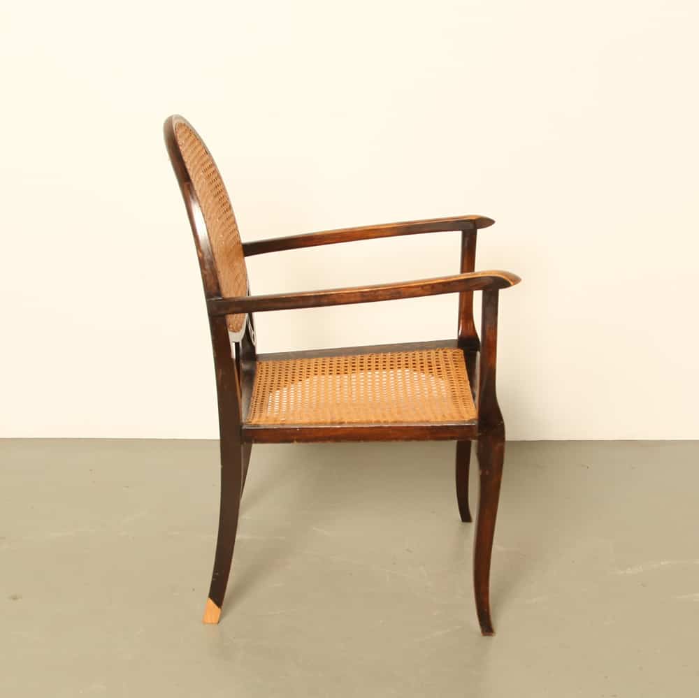 Viennese chair from the 1930s in wicker