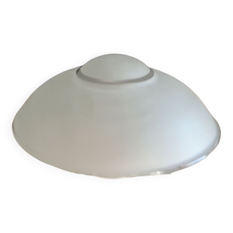 Old glass ceiling light saucer opaline frosted glass vintage suspension