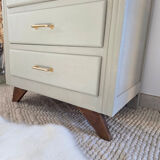 Chiffonnier 5 tiroirs et pieds compas vintage