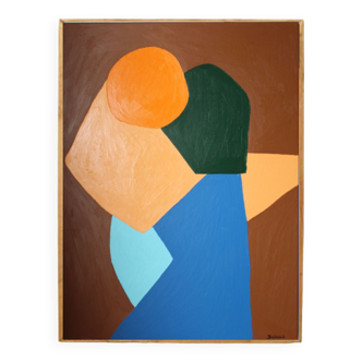 Original figurative painting "come closer" 73x60 cm