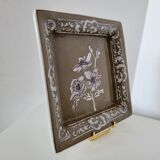 Empty ceramic square pocket after the design of Anne Froget for Jardin d'Ulysse