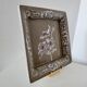 Empty ceramic square pocket after the design of Anne Froget for Jardin d'Ulysse