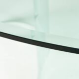 Vintage glass dining table, 1980s