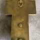 Wall cross with a holy water font in enamel and onyx, 19th century.
