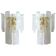 Venied-white alabastro strips “listelli” murano glass wall sconces