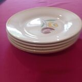 Set of 5 Digoin Sarreguemines dessert plates