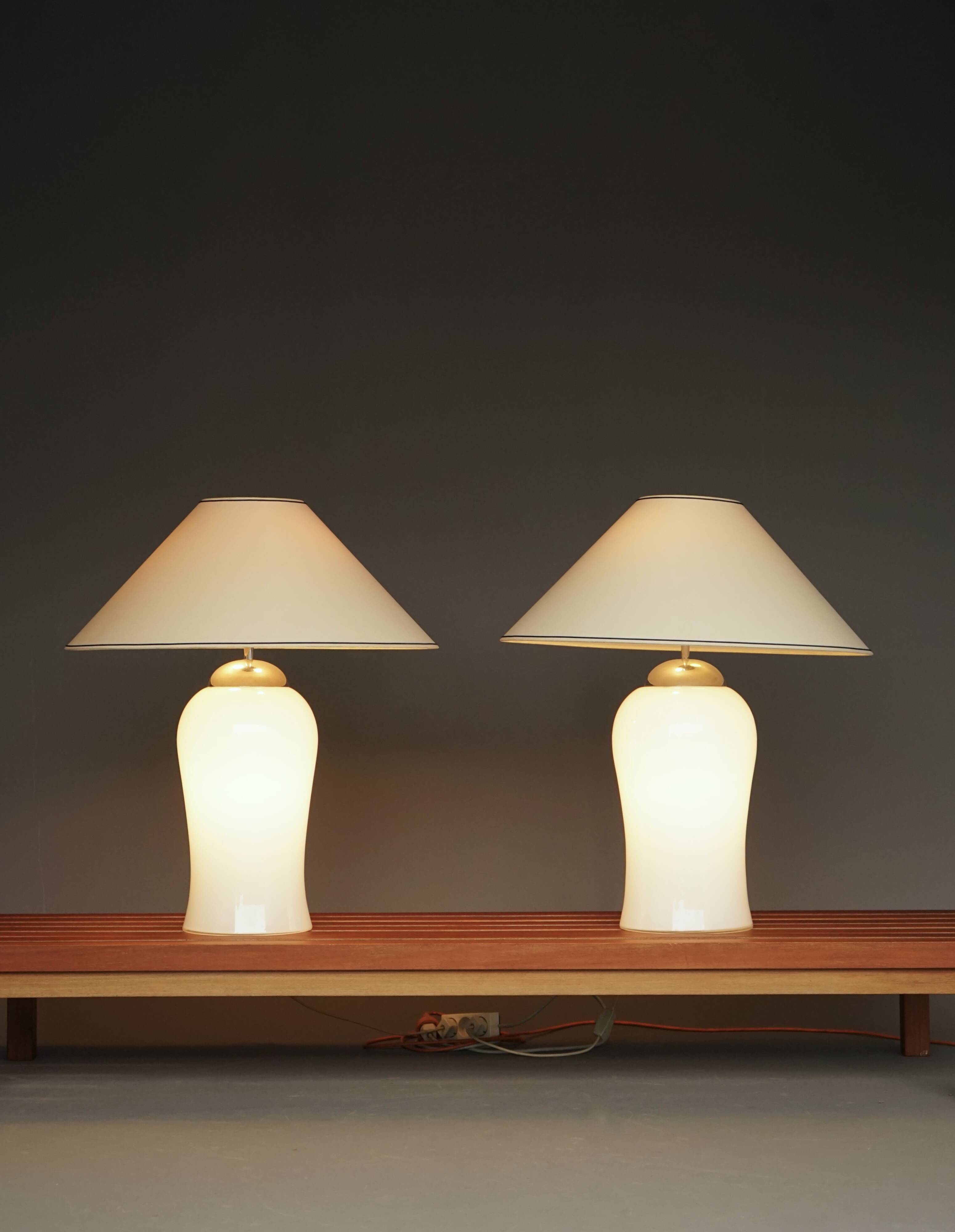 Murano Glass Table Lamps Model Tschung by Ingo Maurer for M Design, 1970s