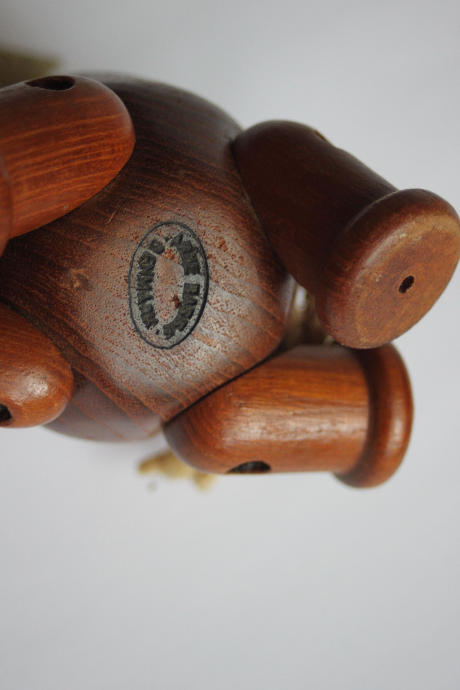 Teak wooden elephant toy by Arne Basse, Denmark 1960s.