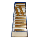 Set of 12 golden knife holders