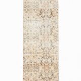 Tapis de course turc beige et marron 3x10, 84x263Cm