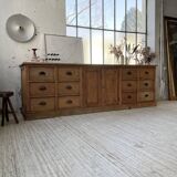 XXL solid oak counter sideboard