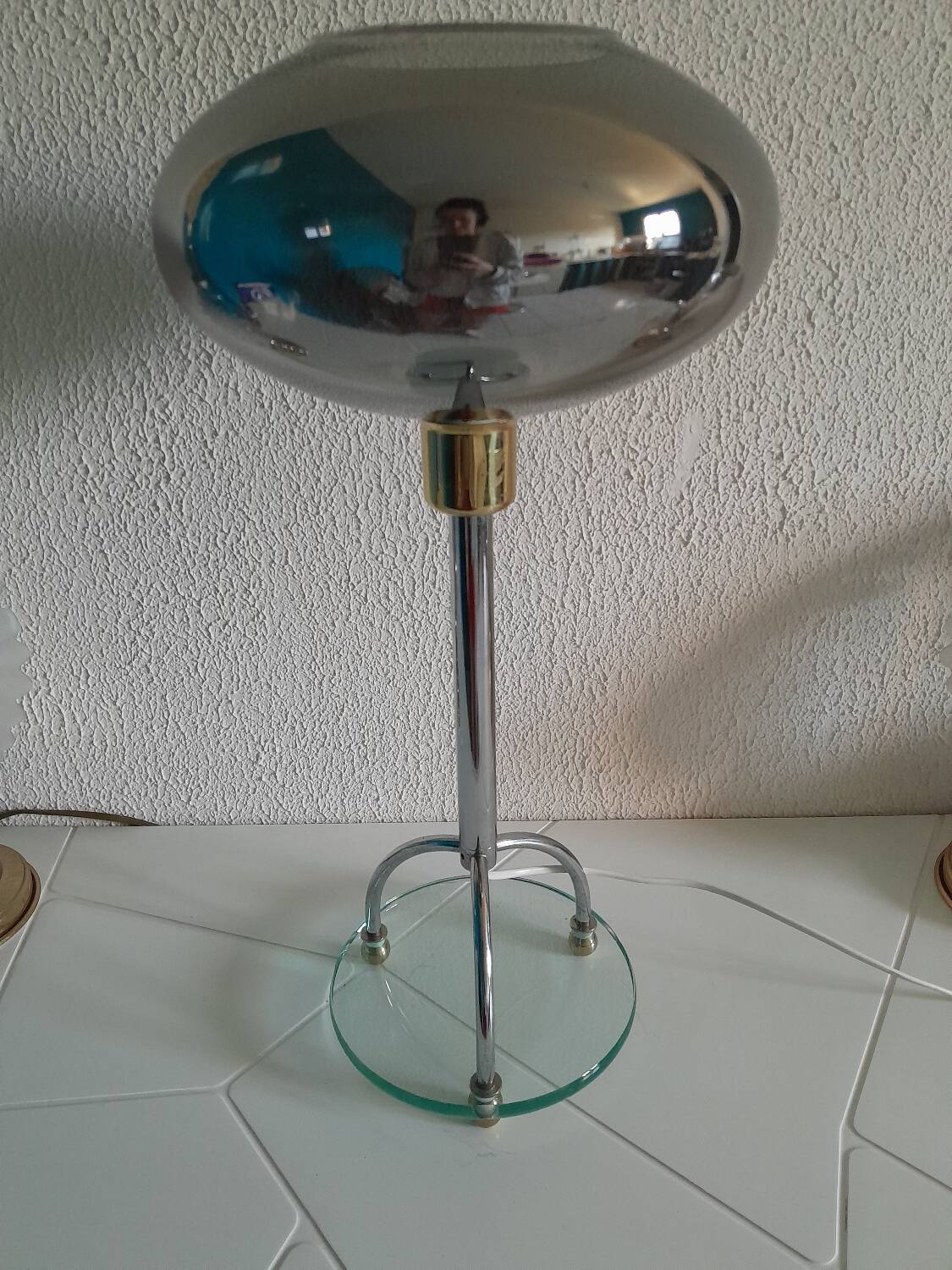Vintage glass floor lamp
