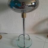 Lampe pied en verre vintage