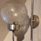 Stainless vintage design wall light  and 70s striated glass globe