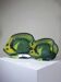 Pair of vintage German tropical fish lacquered catchalls.