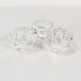 Crystal candlesticks, Royal Copenhagen, Denmark, 1980s.