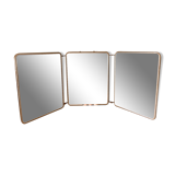 Miroir barbier triptyque