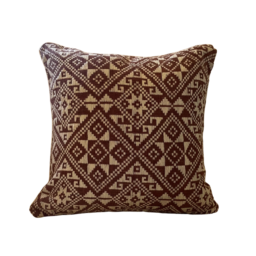 Coussin marron chocolat 40x40 cm