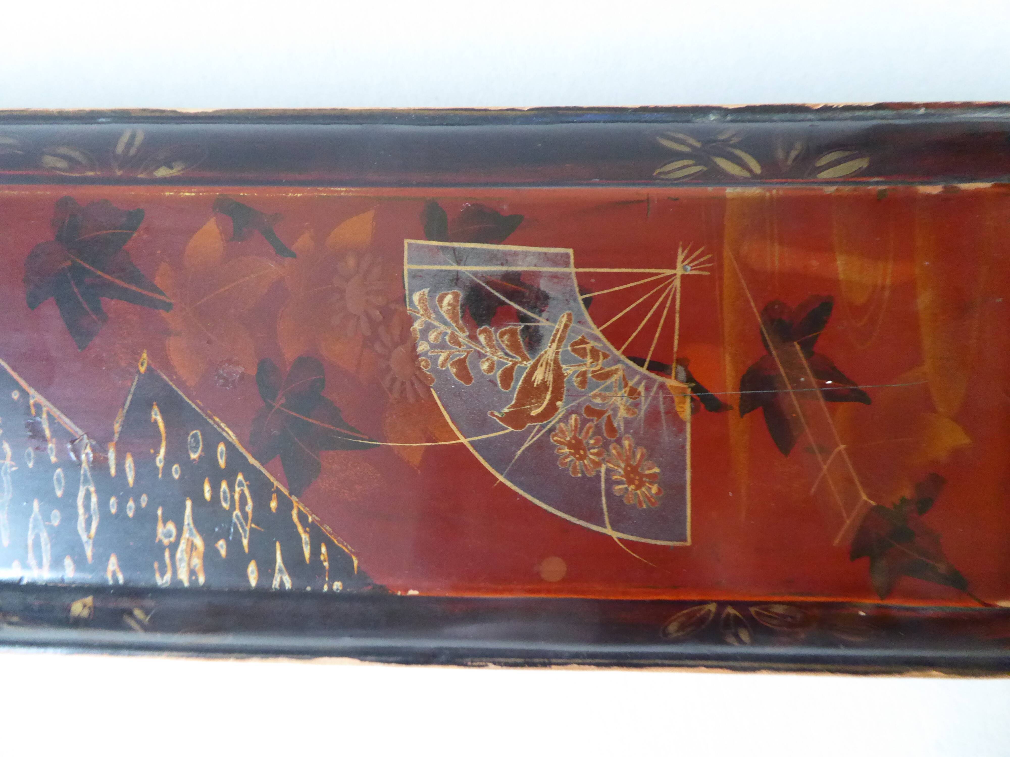 Painted and lase wooden box