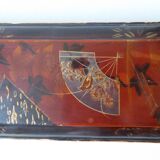 Painted and lase wooden box