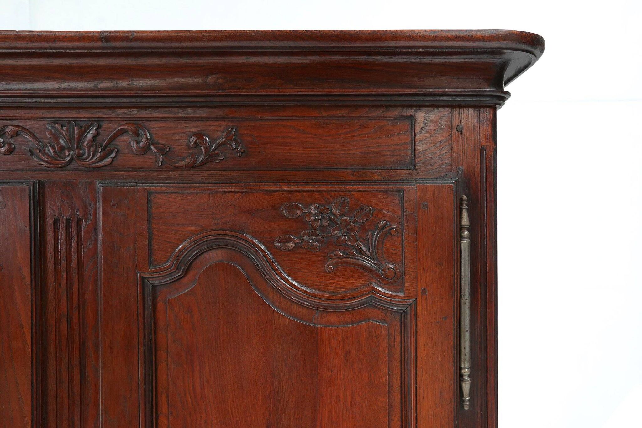 Large Louis XVI French Carved Bridal Wardrobe, ca. 1850