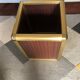 Set of 2 Italian design Hollywood Regency brass and mini bar coffee tables.