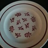 Série de six assiettes à dessert en faïence Pexonne modèle Alger