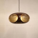 Space age bug eye ufo lamp *** Massive Belgium *** chocolat brown colour **