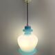 Vintage turquoise opaline glass pendant – 1960s/70s