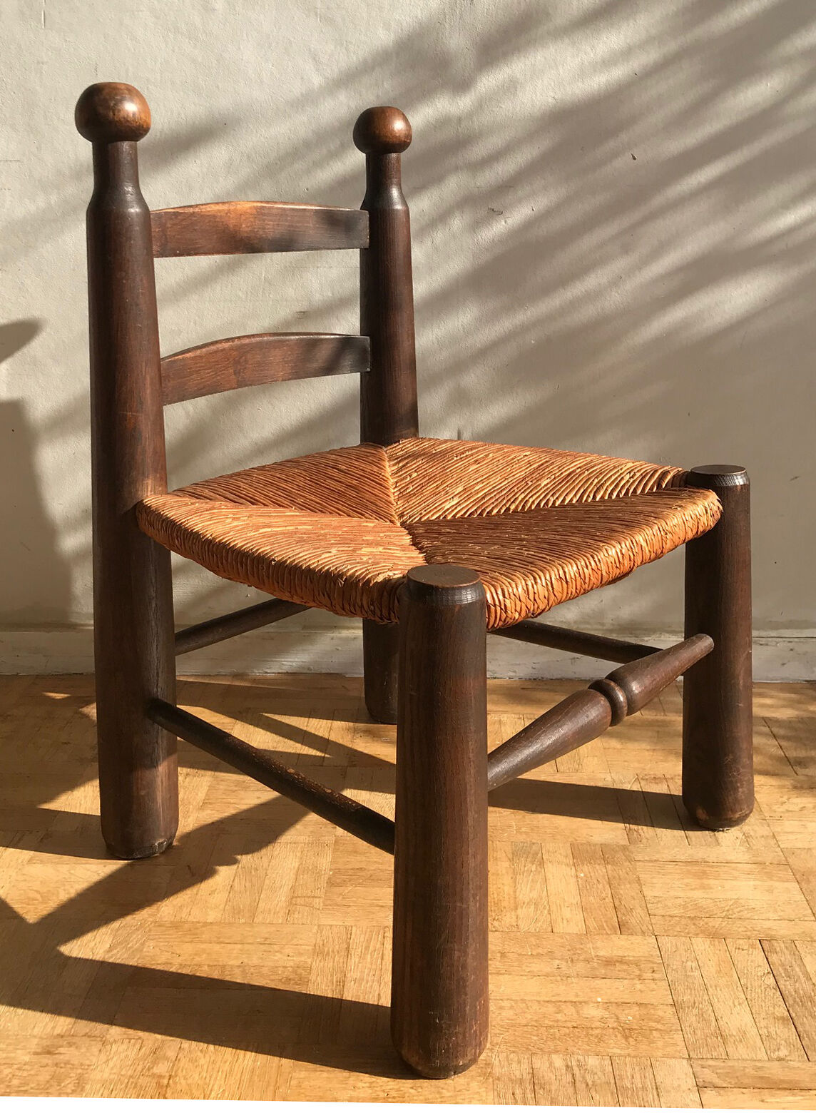 Wooden chair and straw 1950