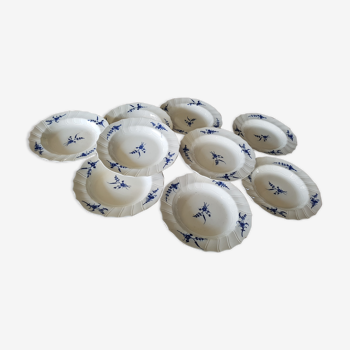 Lot de 8 assiettes creuses en porcelaine anglaise