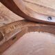 Baumann bar top stool, signed, wood, vintage, 1954