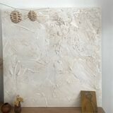 Beige textured abstract painting