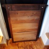 Mirror, wood, molding, 30s 40s, natural wood, gold