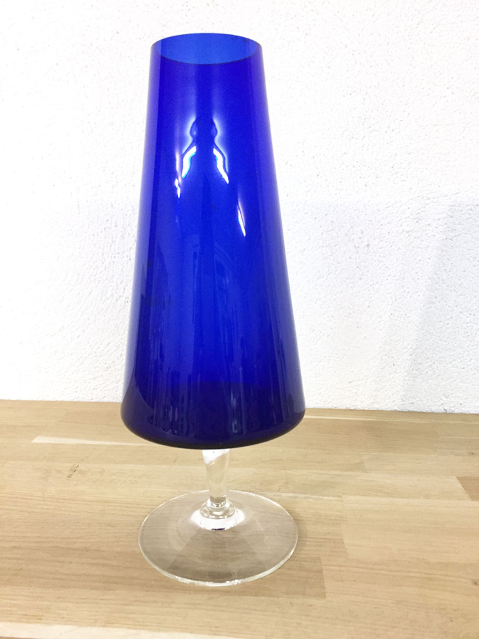 Vase bleu nuit Murano 1970