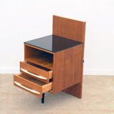 Table de chevet du milieu du siècle entièrement rénovée par Mojmír Požár, années 1960, Tchécoslovaquie