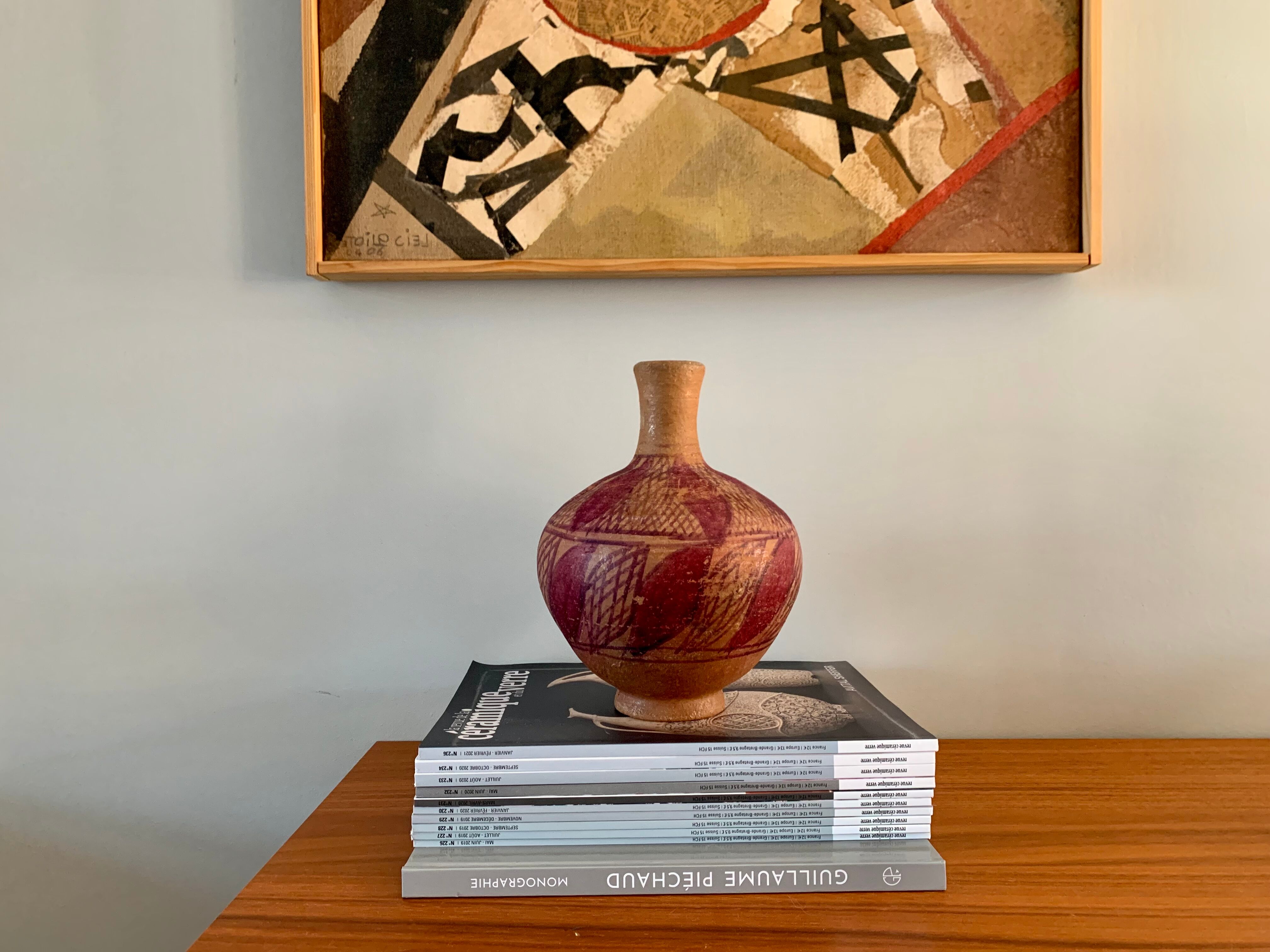 Berber vases in hand-painted terracotta period around 1920 / orientalist / ceramics