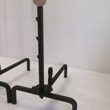 Bronze cast iron firewood fireplace accessory andier spit grill