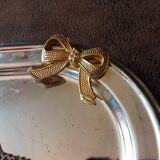 Set of 2 old metal butter dishes