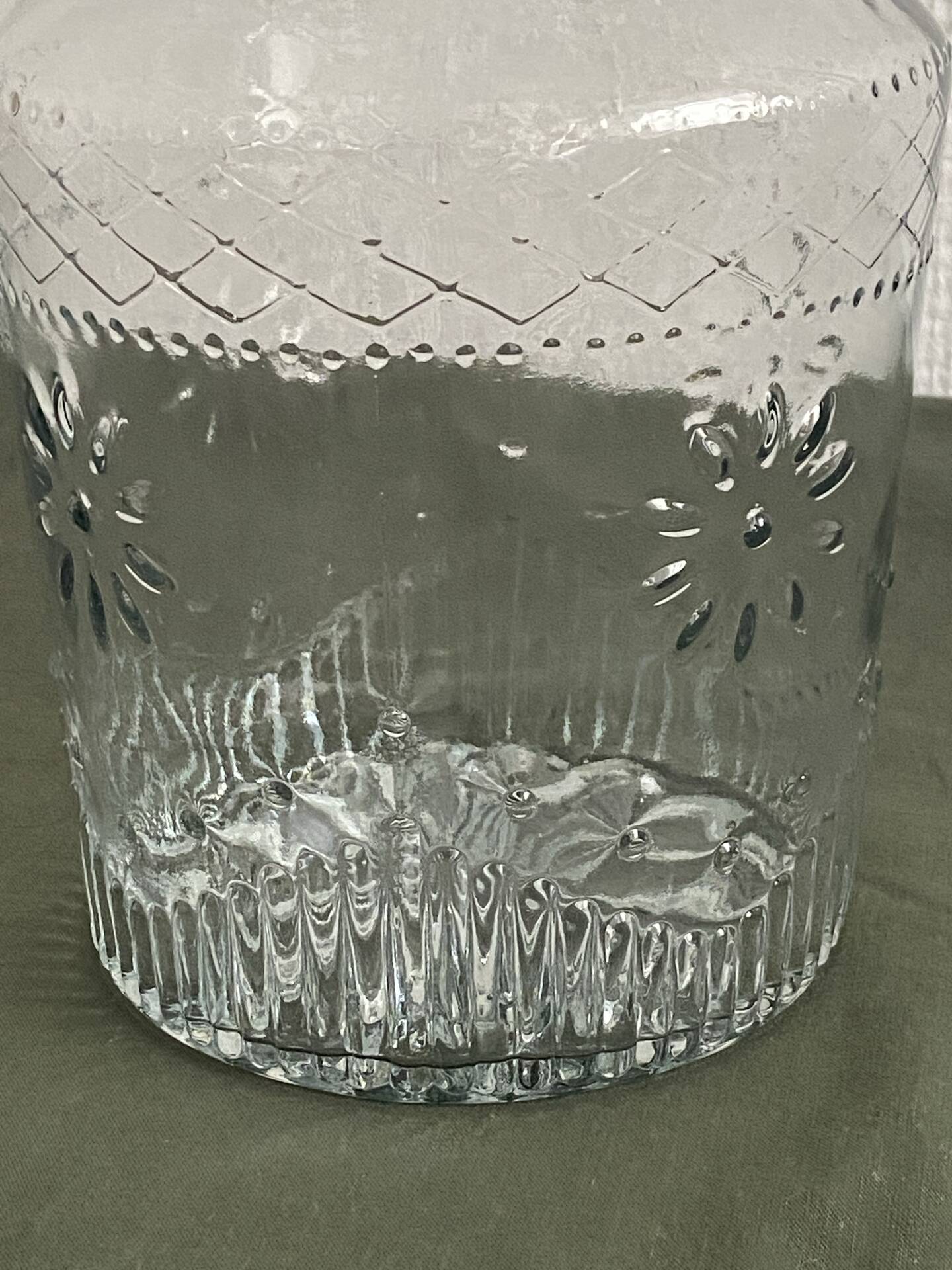 Grande bonbonnière en verre