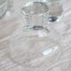 6 vintage water glasses - Thick stem