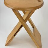 Folding wooden stool