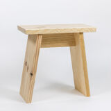 Japanese stool in solid pine from the moors