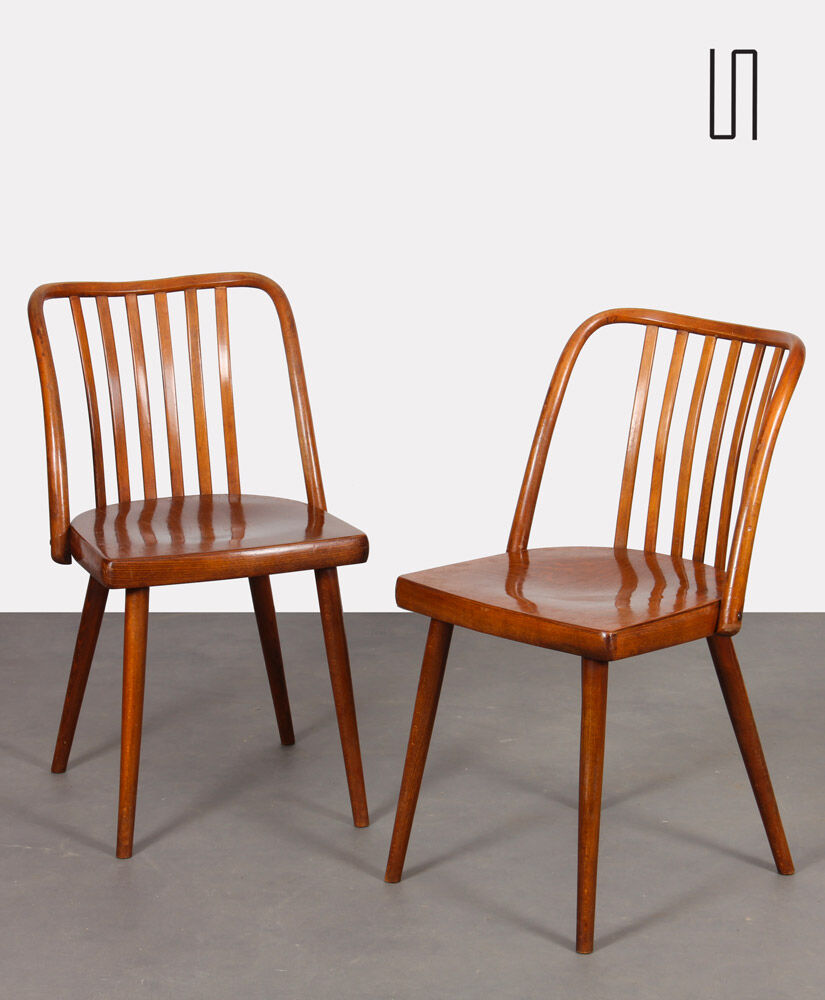 Paire de chaises vintage par Antonin Suman pour Ton, 1960