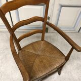 Straw armchair middle XIX