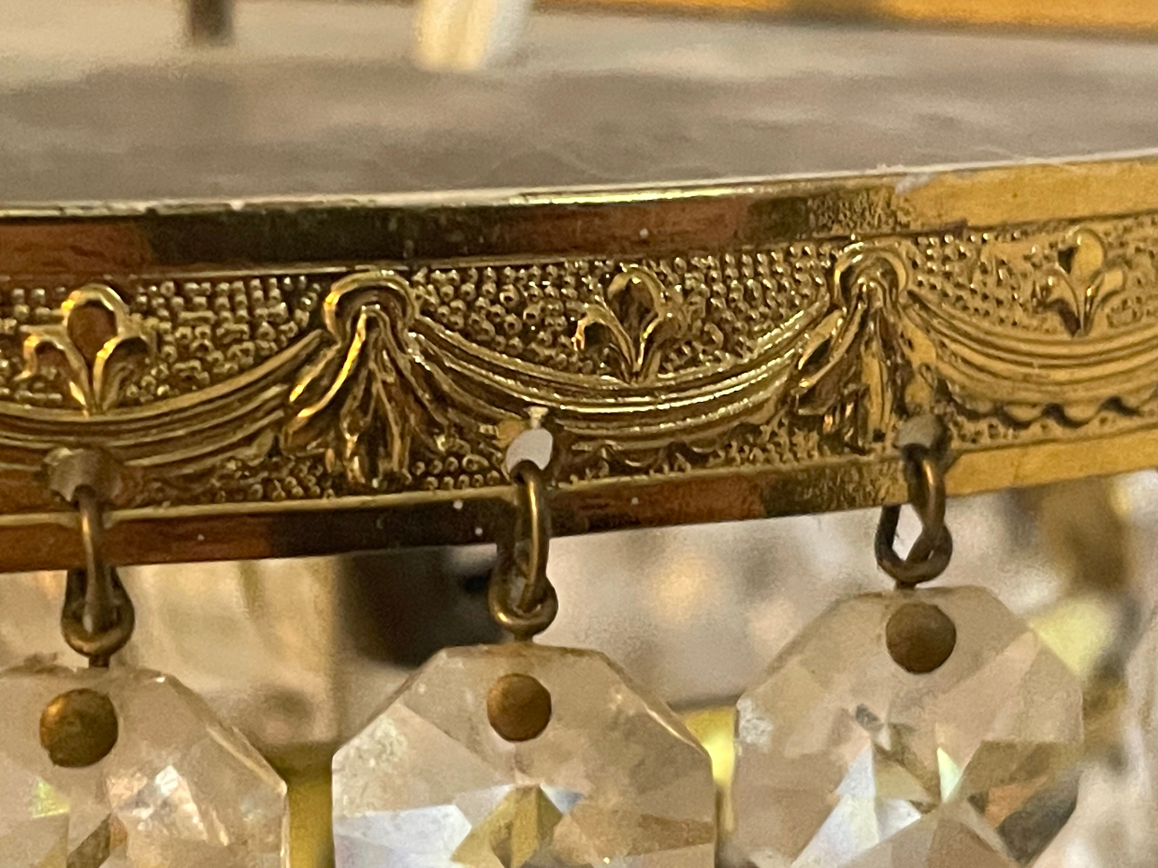Ceiling lamp crown brass with vintage tassels