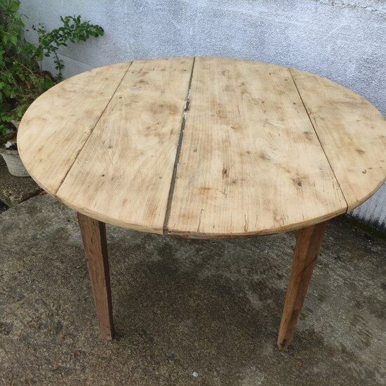 Table ronde rabattable