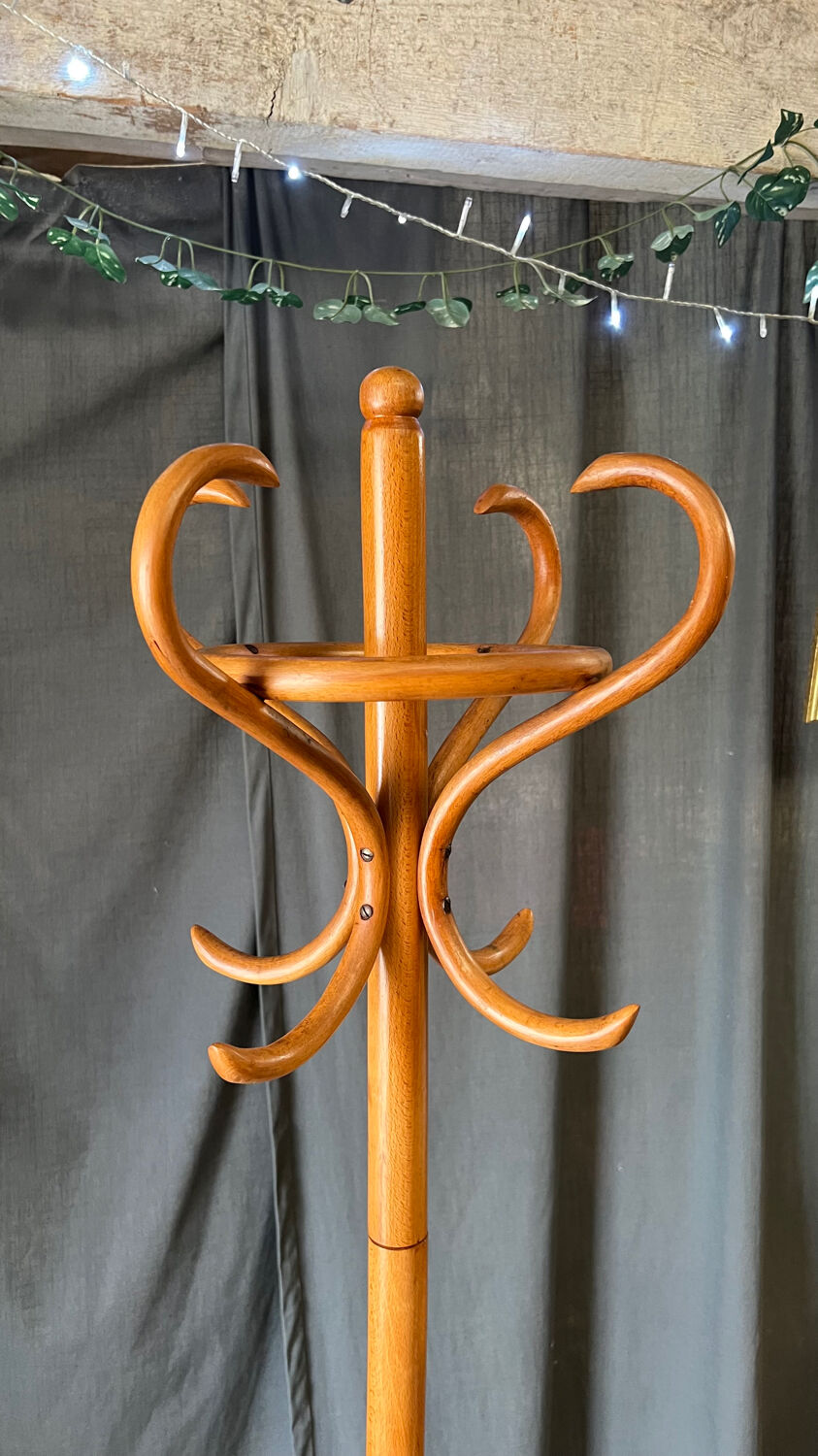 Vintage wooden parrot coat rack